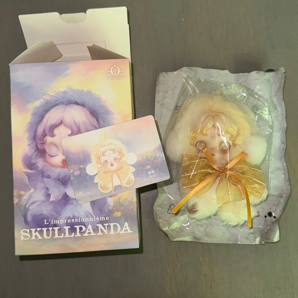 POP MART SkullPanda  L’impressionnisme Dawn Plush Pendant